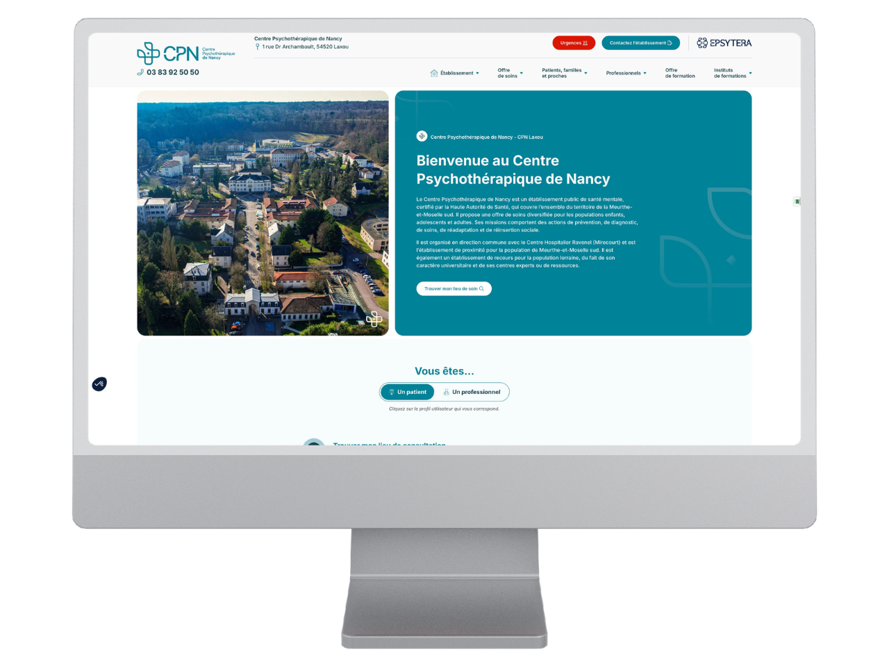 Epsytera (Centre Psychothérapique de Nancy + Centre Hospitalier Ravenel) — après